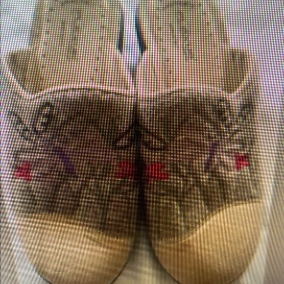 Women's Embroidered Slip-On Shoes - Tan - Picture 1 of 1